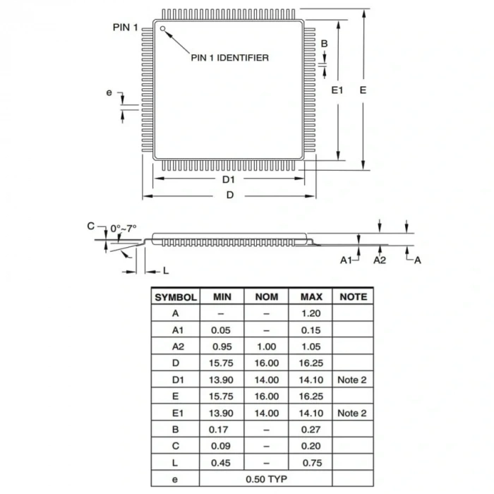 ATMEGA2560-16AU SMD 8-Bit 16MHz TQFP-100