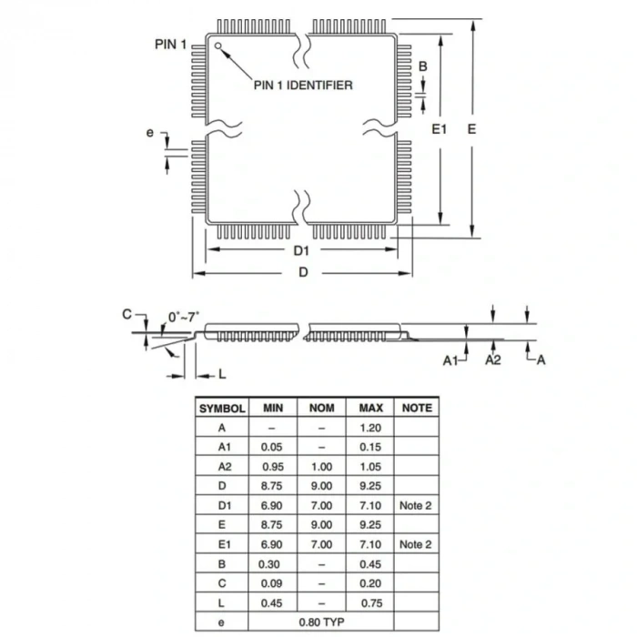 ATMEGA8-16AUR 8-Bit 16MHz SMD TQFP32