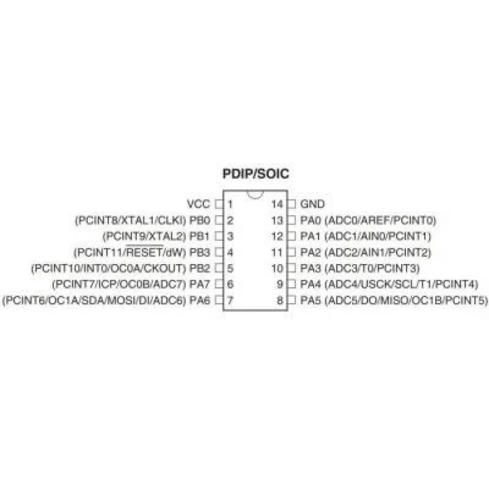 ATTINY24A-PU DIP-14 20MHz Mikrodenetleyici