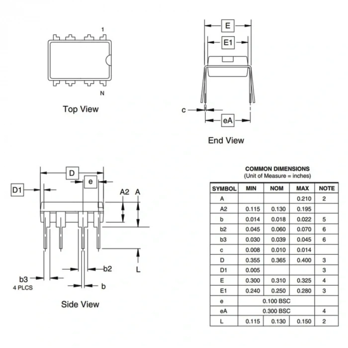 ATtiny45-20PU 8-Bit 20MHz Mikrodenetleyici DIP-8