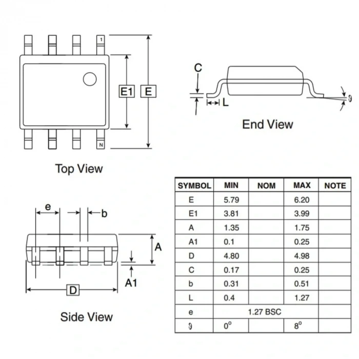 ATtiny85-20SU SMD 8-Bit 20MHz Mikrodenetleyici SOIC-8
