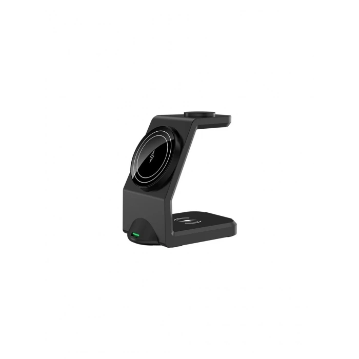 AW23 3-in-1 15W 3A USB-C Girişli Işıklı Kablosuz Şarj Standı
