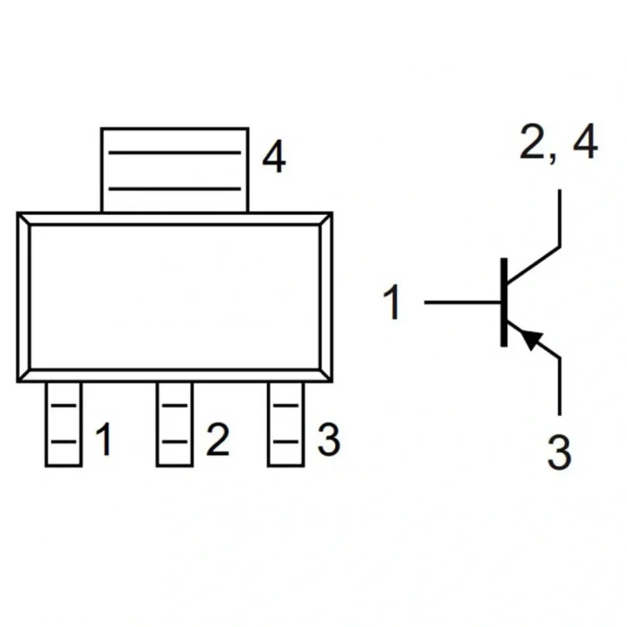 BCP53 Smd Transistör PNP 100V 1.5A Sot223