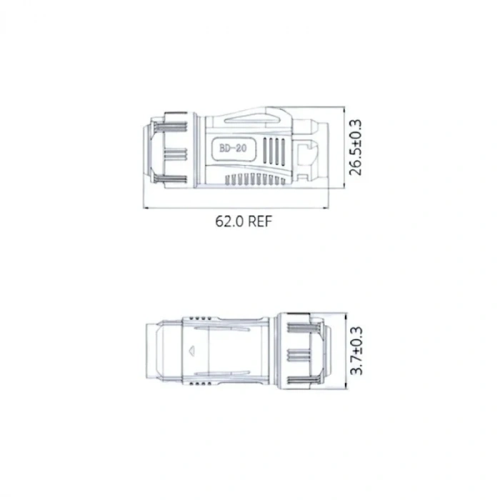 BD-20-C04PE-03-006A 4-Pin Su Geçirmez Konnektör - Erkek