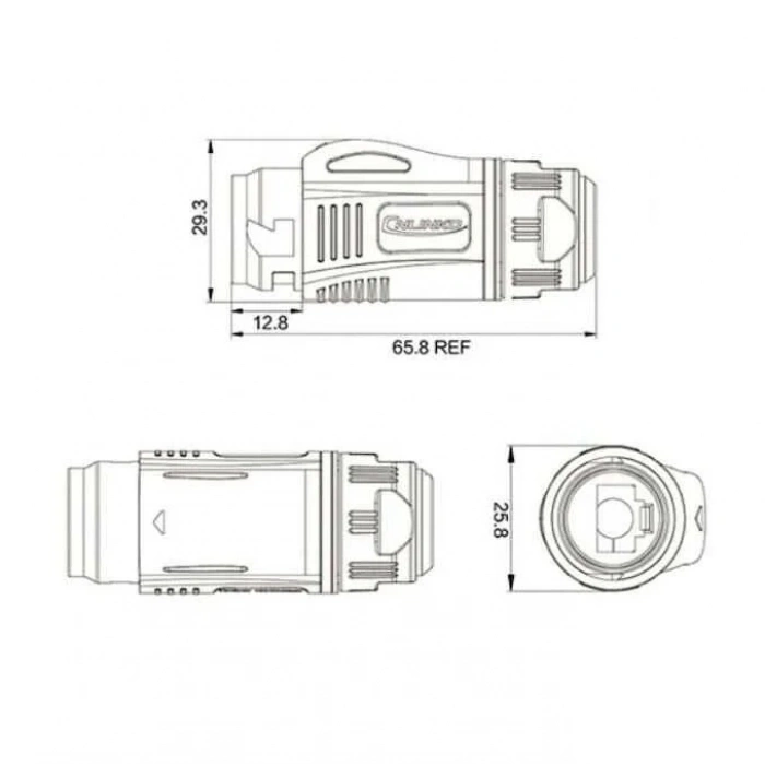 BD-24-C/RJ45/015/PE-43-001A Su Geçirmez Ethernet Konnektörü - Erkek