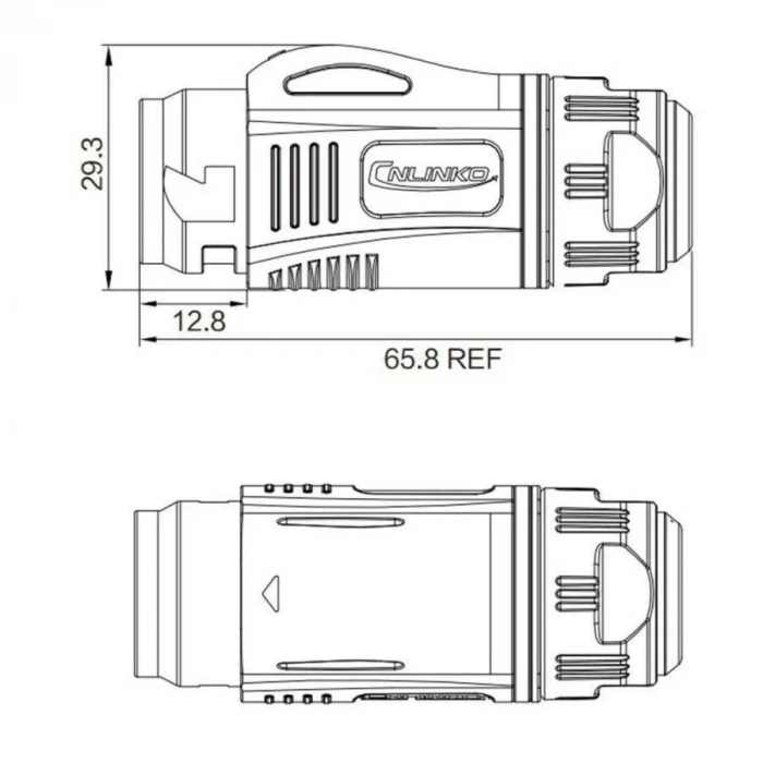 BD-24-C03PE-22-001A 3-Pin Su Geçirmez Konnektör - Erkek