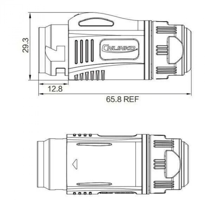 BD-24-C03PE-23-001A 3-Pin Su Geçirmez Konnektör - Erkek