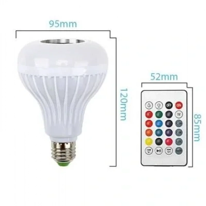 Bluetooth Hoparlör Akıllı RGB Led Ampul Lamba