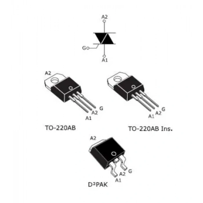BTB12 - TO220 12A 600V Triyak