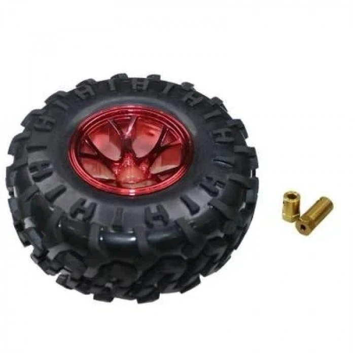 Büyük Arazi Tekerleği 125mm x 58mm - Kırmızı