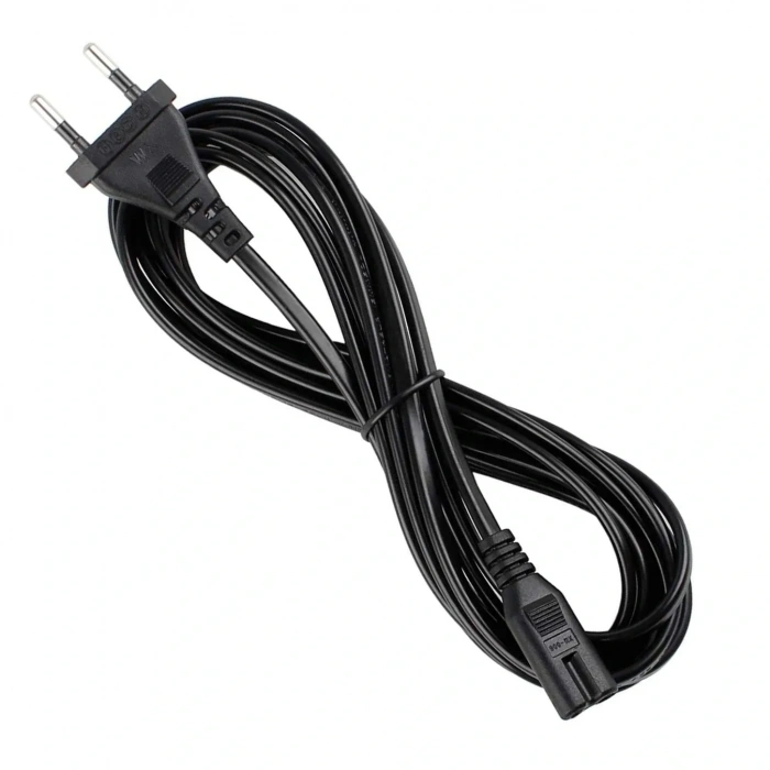 C7 2 Pin Teyp Yazıcı Power Fişi Güç Kablosu 1.5m