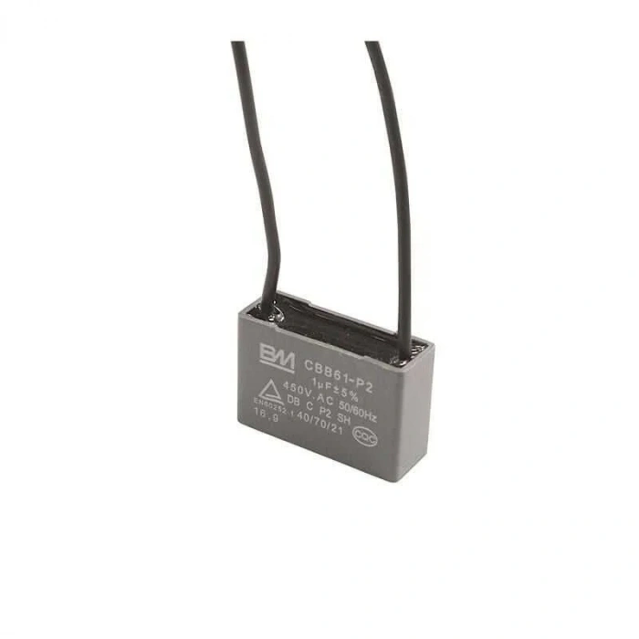 CBB61 1uF 450V Kablolu Kutulu Daimi Kondansatör