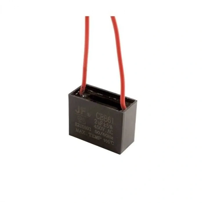 CBB61 2uF 450V Kablolu Kutulu Daimi Kondansatör