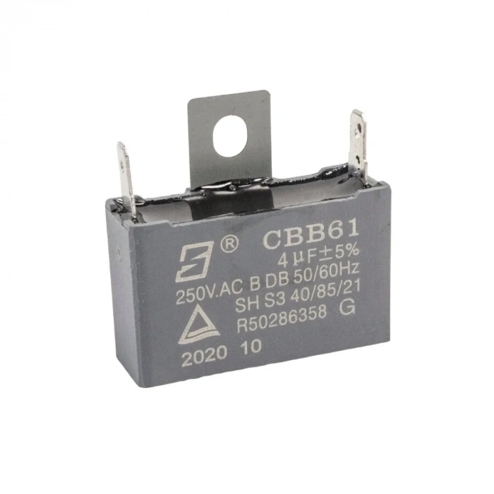 CBB61 4uF 250V Kutulu Daimi Kondansatör