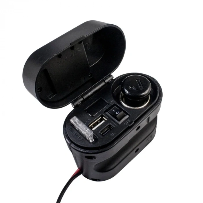 CD-3068 Su Geçirmez Çok Fonksiyonlu USB + Type-C Şarj Cihazı ve Çakmaklık