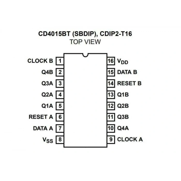 CD4015 DIP16 Entegre