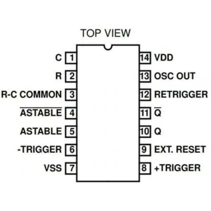 CD4047BE DIP-14 Multivibratör Entegresi