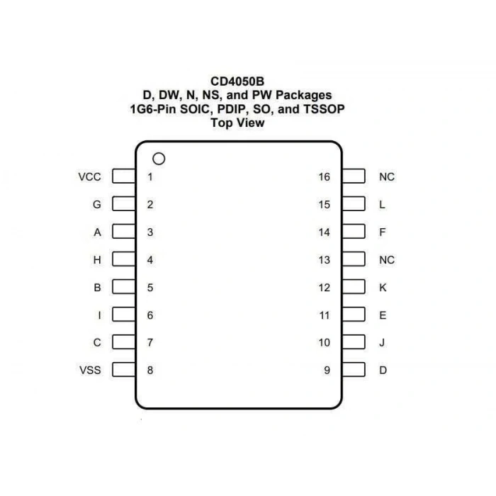 CD4050 SMD Entegre