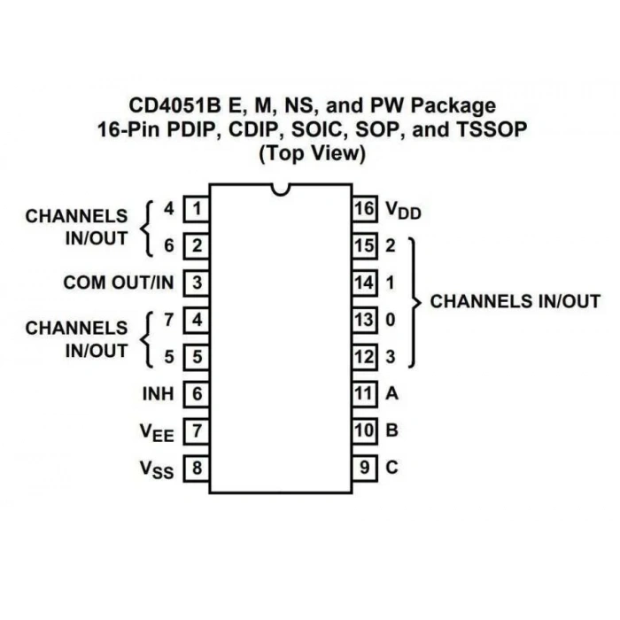 CD4051 DIP16 Entegre
