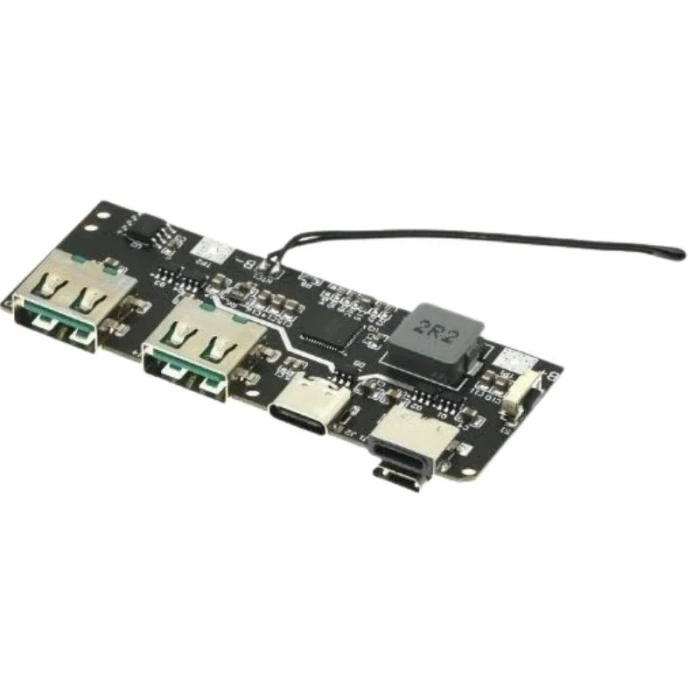 Çift USB 5V 22.5W Ledli Micro Type-C Powerbank Modülü