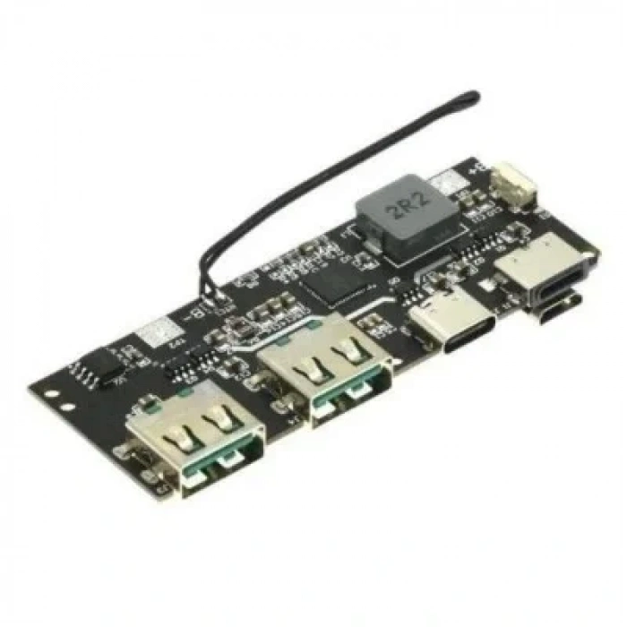 Çift USB 5V 22.5W Ledli Micro Type-C Powerbank Modülü