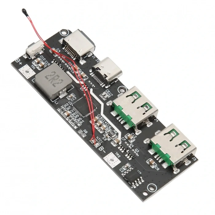 Çift USB 5V 22.5W Ledli Micro Type-C Powerbank Hızlı Şarj Modülü