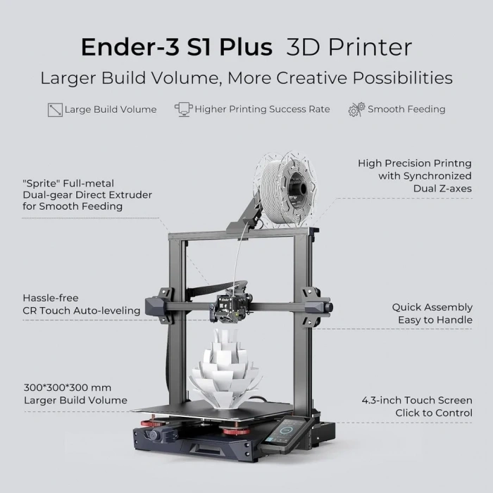 Creality Ender 3 S1 PLUS 3D Printer Yazıcı