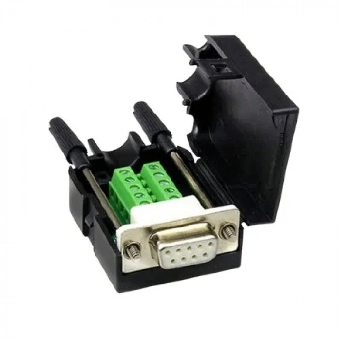 D-Sub DB9 9-Pin Dişi Terminal Block Adaptörü