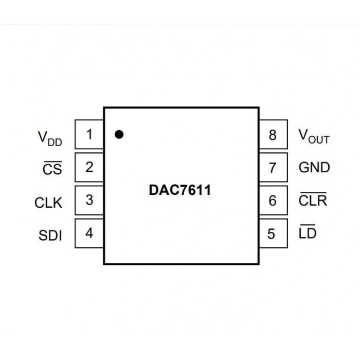 DAC7611U SOIC-8 Smd Dijital Analog Çevirici Entegresi