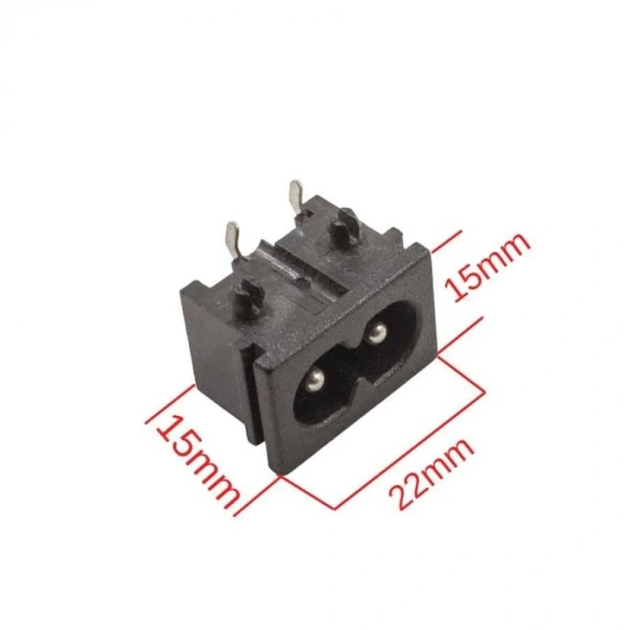 DB-8 C8 Erkek Power Soketi 90 Derece 22x15mm