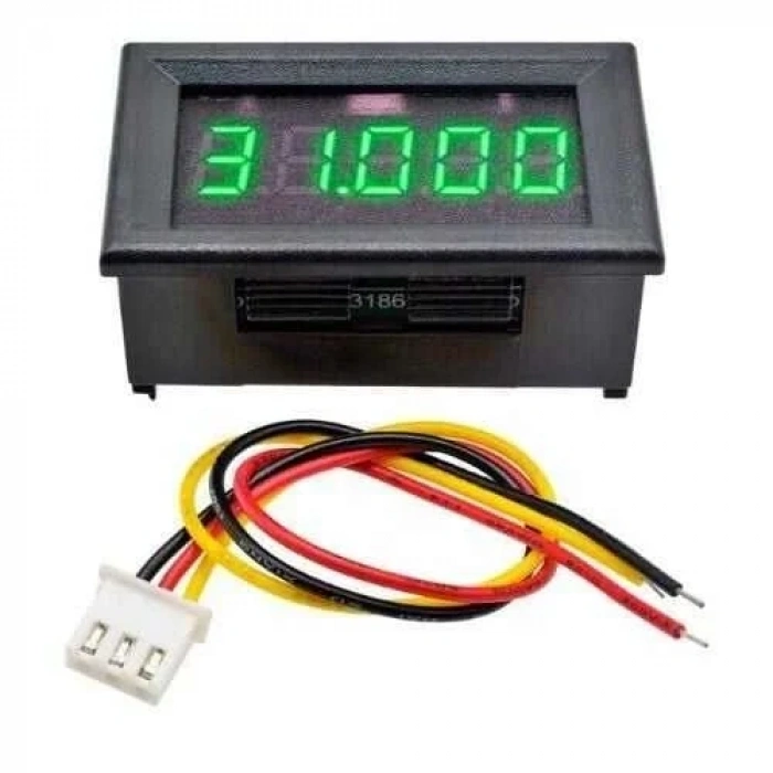 DC 0-33.000V Yüksek Hassasiyetli Dijital Voltmetre - Yeşil