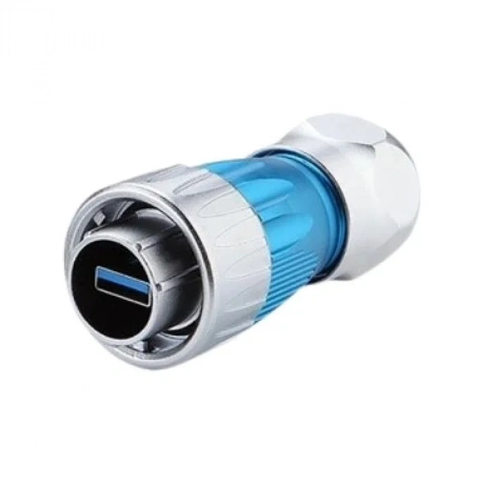 DH24-USB3-MP-MP-0D5M-001 Su Geçirmez Data Erkek Konnektör - 0.5M Kablo