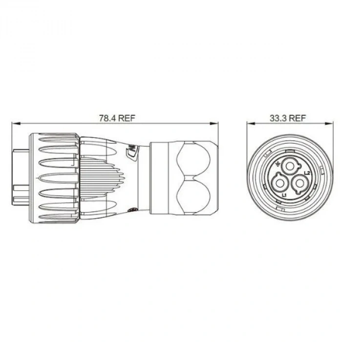 DH24-USB3-MP-MP-0D5M-001 Su Geçirmez Data Erkek Konnektör - 0.5M Kablo