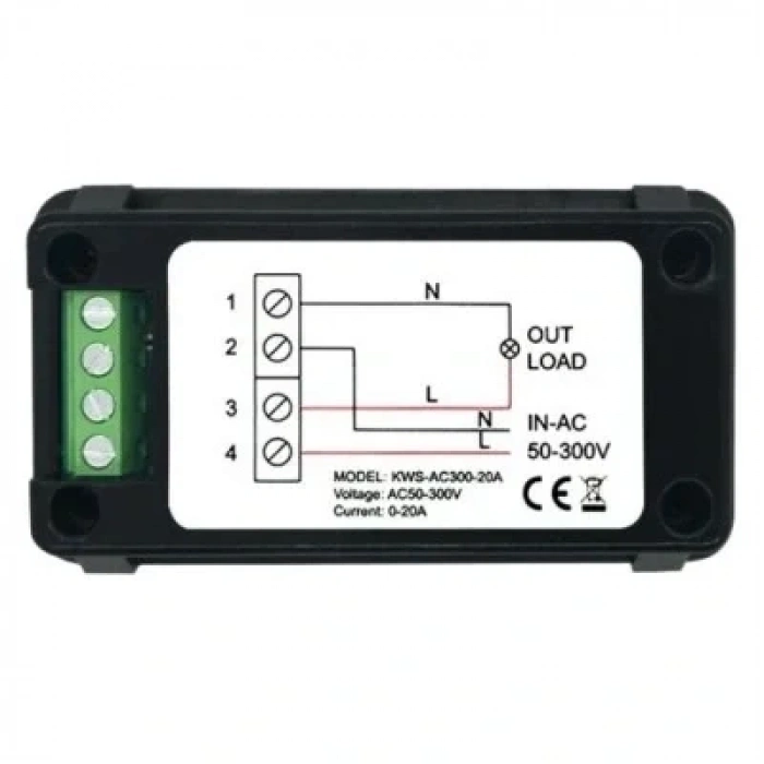 Dijital AC 50-300V 20A Voltmetre Ampermetre