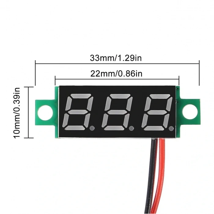 Dijital Mini Voltmetre Dc 0V 100V Gerilim Voltaj Ölçer