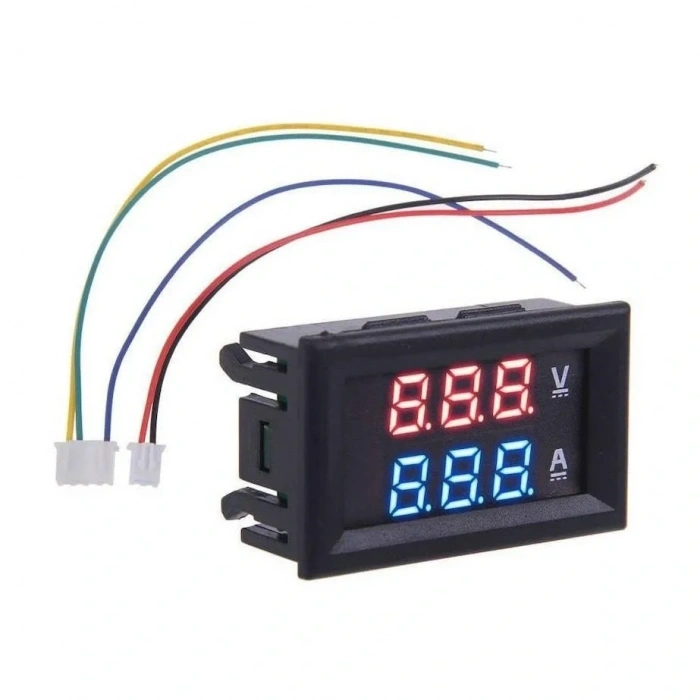 Dijital Voltmetre Ampermetre Volt Akım Ölçer DC 0-100V 10A
