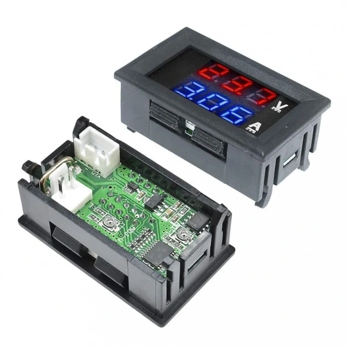 Dijital Voltmetre Ampermetre Volt Akım Ölçer DC 0-100V 10A