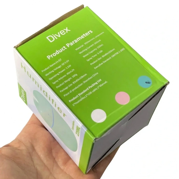 Divex 220ml Ultrasonik Hava Nemlendirici Humidifier Mavi H-57