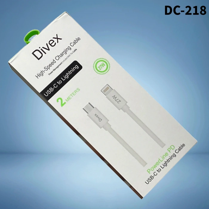 Divex 27W Type-C to Lightning Yüksek Hızlı Şarj Kablosu 2m DC-218