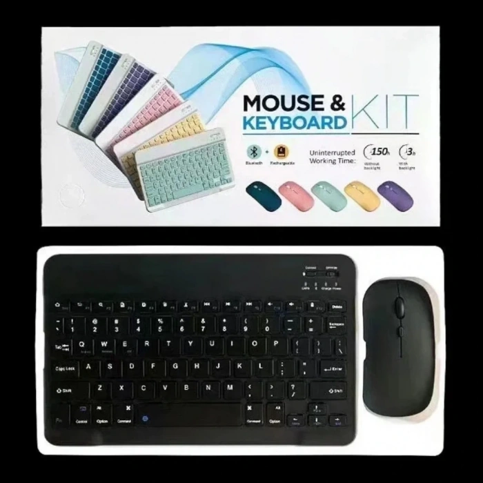 Divex Bluetooth Bağlantılı Şarjlı Mouse Klavye Seti Siyah DK-10