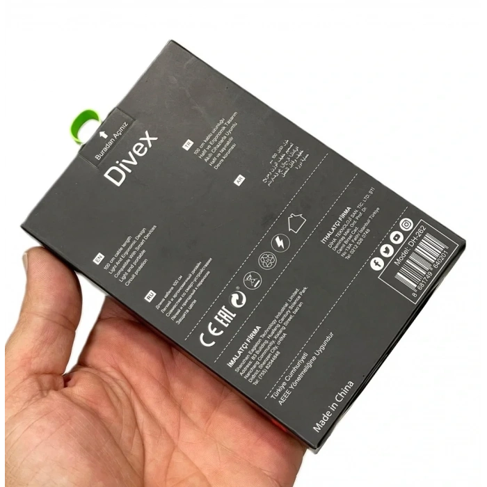 Divex Kablolu Mikrofonlu Kulakiçi Kulaklık Siyah Earphones DH-262