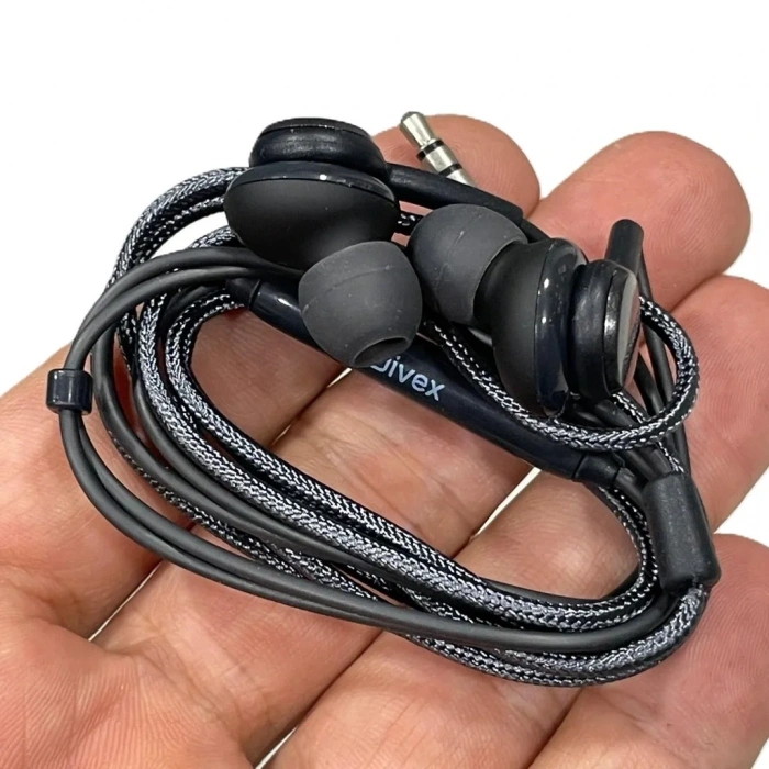 Divex Kablolu Mikrofonlu Kulakiçi Kulaklık Siyah Earphones DH-262