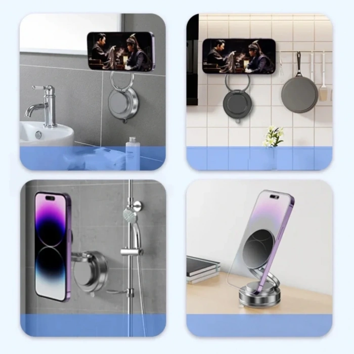 Divex Manyetik Telefon Tutucu Araç İçi 360° Mıknatıslı Stand Gri DH-396