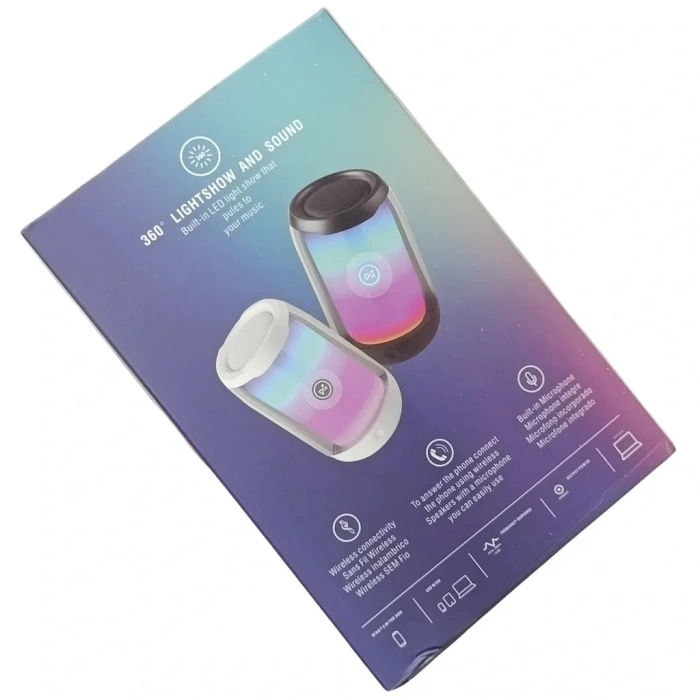 Divex Pluse 4 Mini Taşınabilir RGB Ledli Siyah Bluetooth Hoparlör DM-90