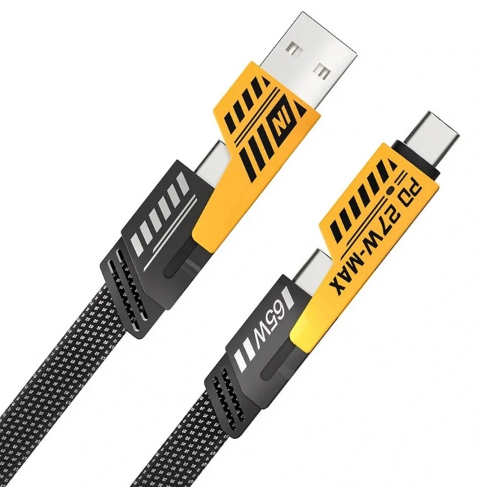 Divex TC-USB to TC-Lightning 65W/PD27W Şarj ve Veri Aktarım Kablosu DC-220