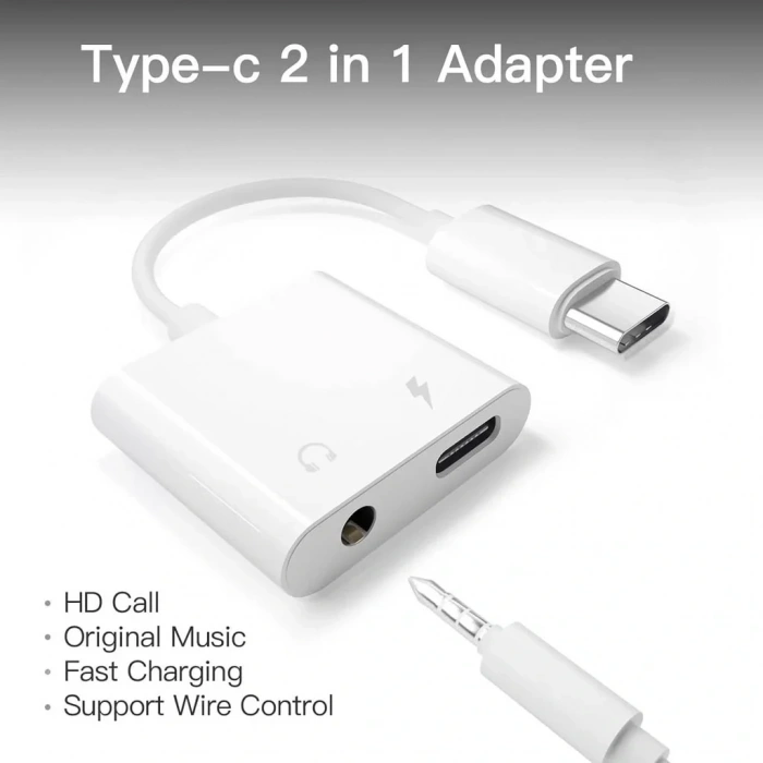 Divex Type-C Erkek 3.5mm Jack ve Type-C Dönüştürücü Adaptör DC-173