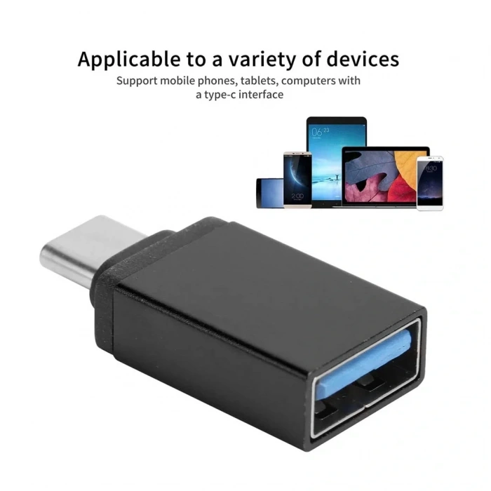Divex Type-C Erkek USB3.0 Dişi Adaptör Çevirici Siyah DO-182