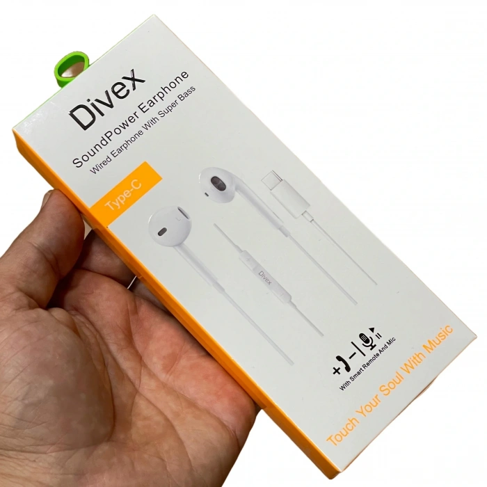 Divex Type-C Universal Girişli Kablolu Kulakiçi Kulaklık DH-252
