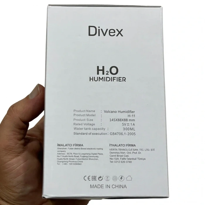 Divex Volkan Şekilli Hava Nemlendirici Volcano Humidifier H-11
