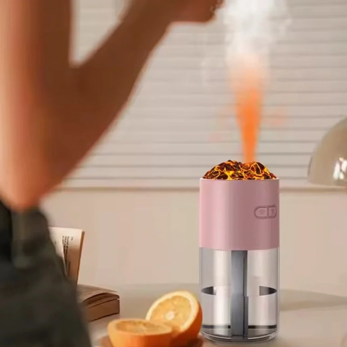 Divex Yanardağ Görünümlü Hava Nemlendirici Volcano Humidifier Pembe H-42